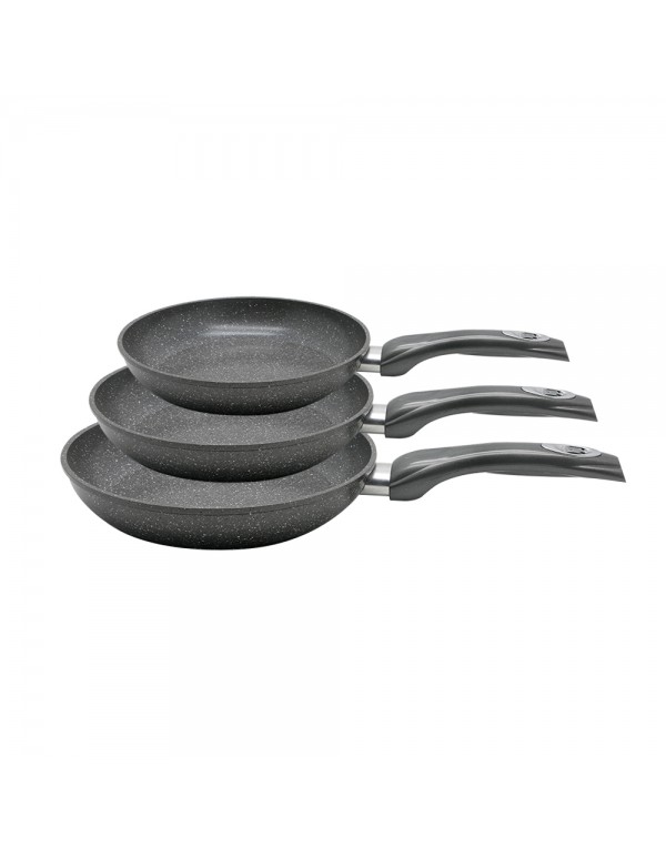 Various Sized Lfgb Material Imitate Pressure Die-Casting Aluminum Non-Sticky Marble Coating Frying Pan RL-AL012