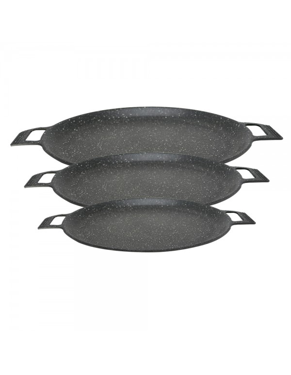 Various Sized Lfgb Material Imitate Pressure Die-Casting Aluminum Non-Sticky Marble Coating Frying Pan RL-AL014