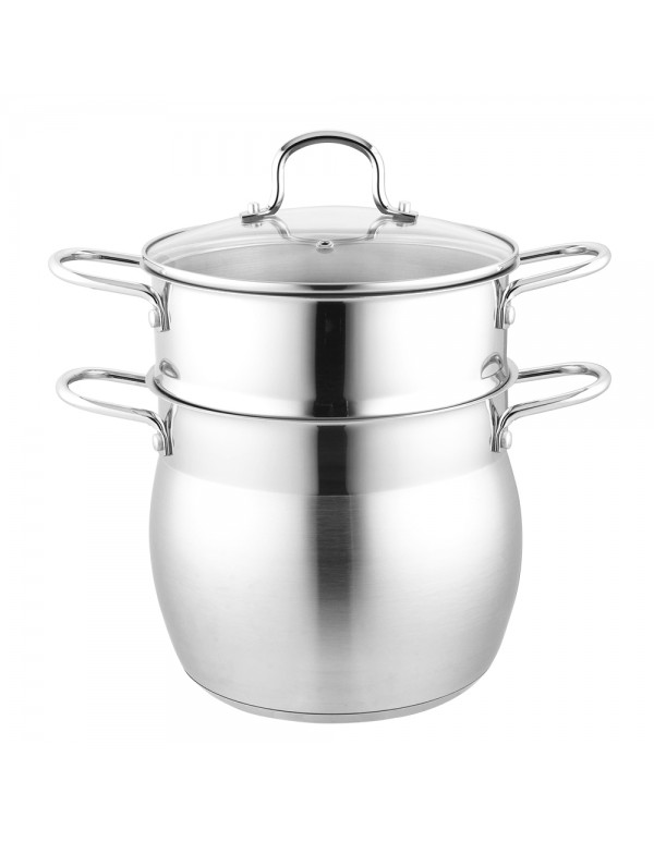 Stainless Steel Kitchen Cookware Couscous Pot Steamer Set RL-CK004