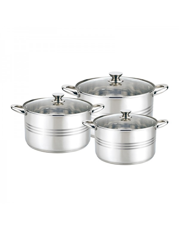 3 Pcs Stainless Steel Kitchen Cookware Set RL-CK006