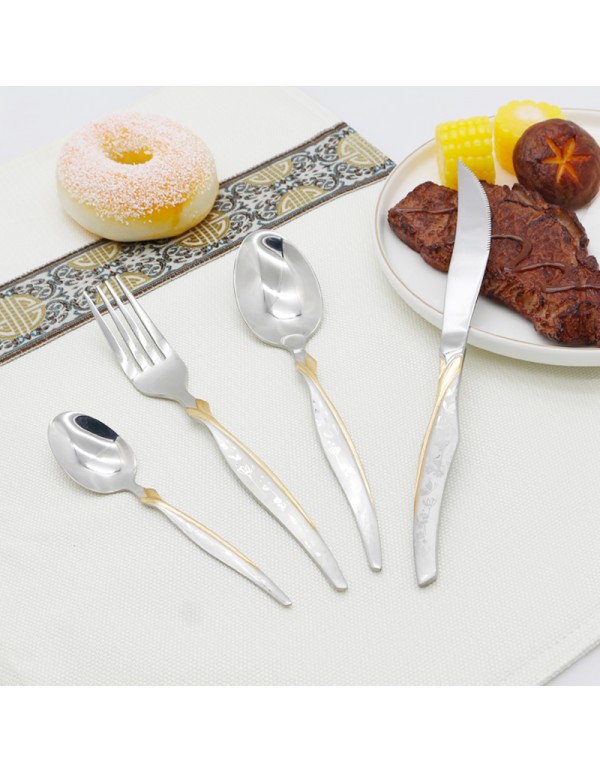 High Quality Stainless Steel Cuterly Set Spoon Folk And Table Knife Various Combination With Optional Giftbox RL-TW0003GL-4