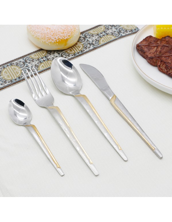High Quality Stainless Steel Cuterly Set Spoon Folk And Table Knife Various Combination With Optional Giftbox RL-TW0240GL-1