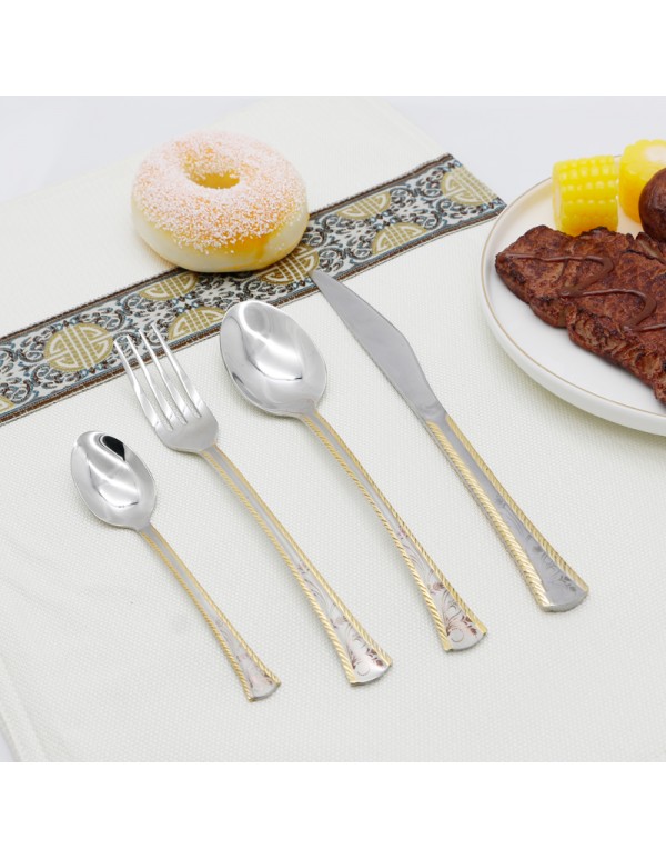 High Quality Stainless Steel Cuterly Set Spoon Folk And Table Knife Various Combination With Optional Giftbox RL-TW0241GL-1