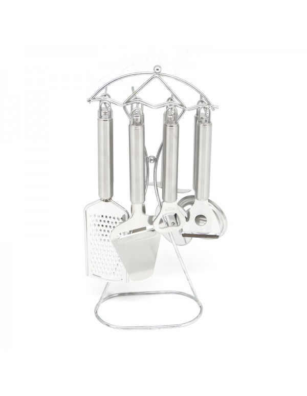 Stainless Steel Home And Industry Use Kitchen Utensils And Gadgets Set With Stand RL-KG005