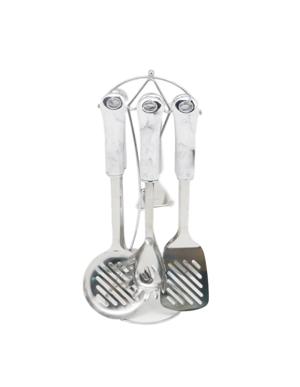 Stainless Steel And Plastic Material Home And Industry Use Kitchen Utensils And Gadgets Set With Stand RL-KU002