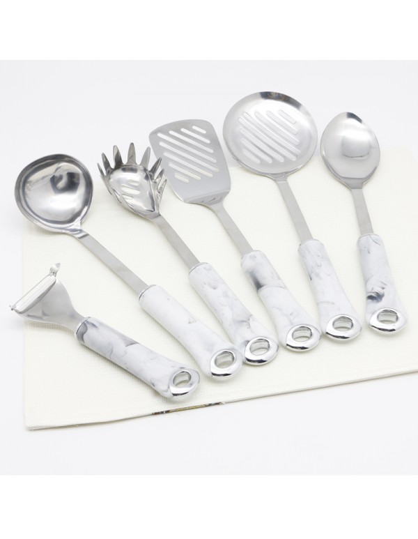Stainless Steel And Plastic Material Home And Industry Use Kitchen Utensils And Gadgets Set With Stand RL-KU002