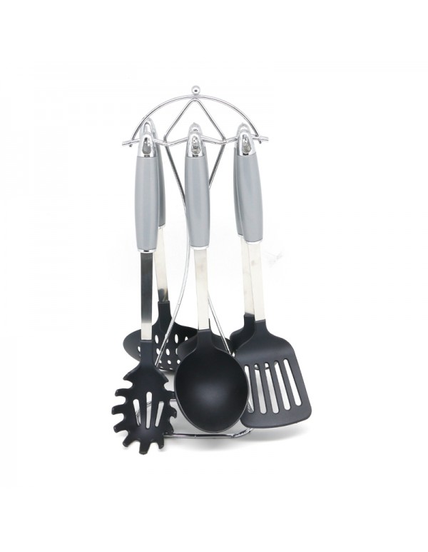 Stainless Steel And Plastic Material Home And Industry Use Kitchen Utensils And Gadgets Set With Stand RL-KU004