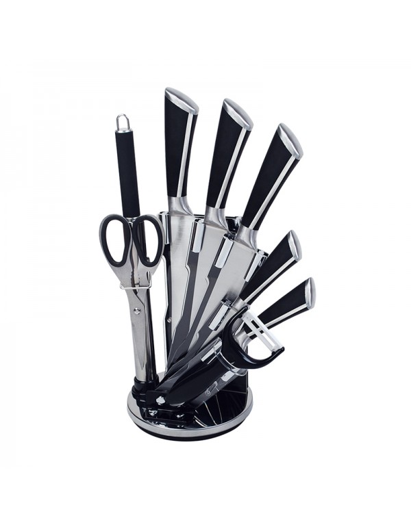 Stainless Steel Home Kitchen Tool Hollow Handle Knife Set With Stand RL-KF003
