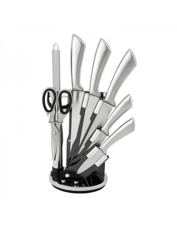 Stainless Steel Home Kitchen Tool Hollow Handle Knife Set With Stand RL-KF005