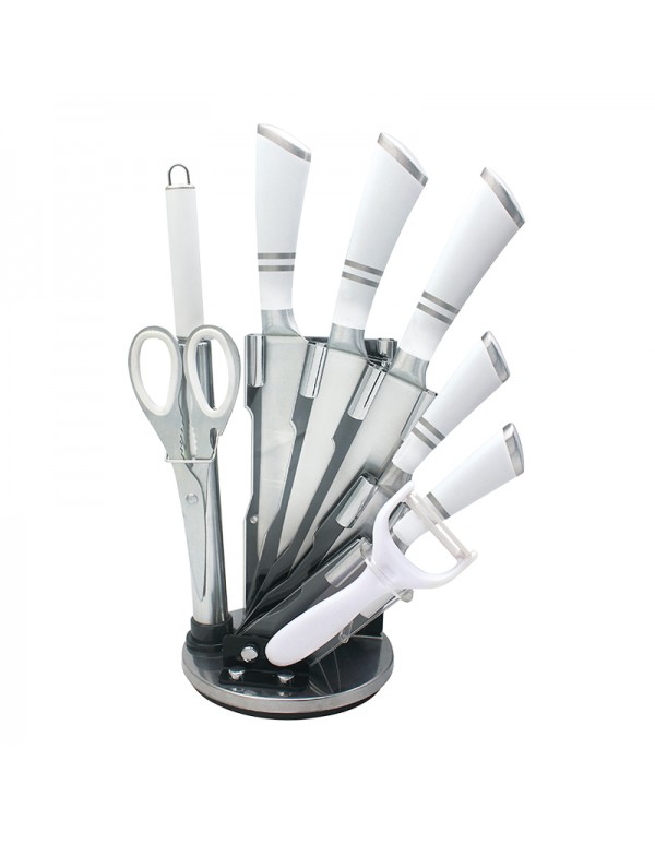 Stainless Steel Home Kitchen Tool Hollow Handle Knife Set With Stand RL-KF011
