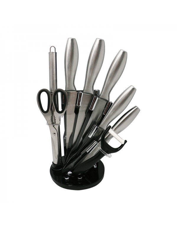 Stainless Steel Home Kitchen Tool Hollow Handle Knife Set With Stand RL-KF014